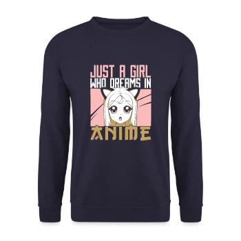 Anime Manga Anime Fille - Sweat-shirt Unisexe - marine - Devant - Alina (178cm) & Michal (187cm)