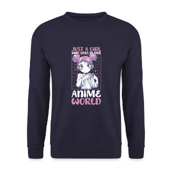 Anime Manga Anime Fille - Sweat-shirt Unisexe - marine - Devant - Alina (178cm) & Michal (187cm)