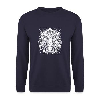 Lion - Sweat-shirt Unisexe - marine - Devant - Alina (178cm) & Michal (187cm)