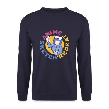 Anime Manga Anime Fille - Sweat-shirt Unisexe - marine - Devant - Alina (178cm) & Michal (187cm)