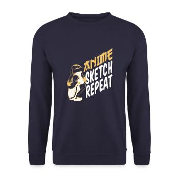 Anime Manga Anime Fille - Sweat-shirt Unisexe - marine - Devant - Alina (178cm) & Michal (187cm)
