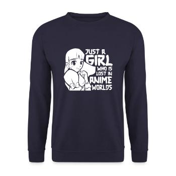 Anime Manga Anime Fille - Sweat-shirt Unisexe - marine - Devant - Alina (178cm) & Michal (187cm)