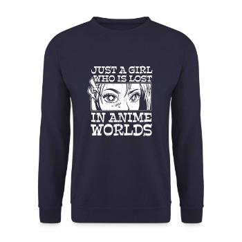 Anime Manga Anime Fille - Sweat-shirt Unisexe - marine - Devant - Alina (178cm) & Michal (187cm)