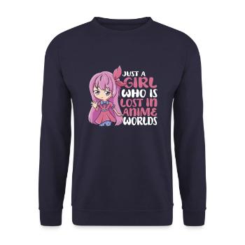 Anime Manga Anime Fille - Sweat-shirt Unisexe - marine - Devant - Alina (178cm) & Michal (187cm)