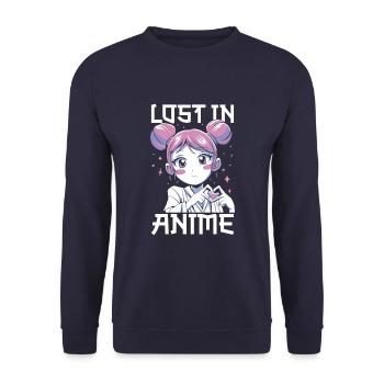 Anime Manga Anime Fille - Sweat-shirt Unisexe - marine - Devant - Alina (178cm) & Michal (187cm)