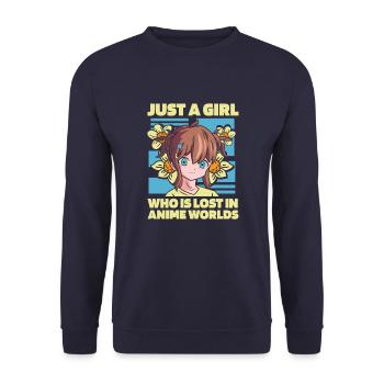 Anime Manga Anime Fille - Sweat-shirt Unisexe - marine - Devant - Alina (178cm) & Michal (187cm)