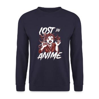 Anime Manga Anime Fille - Sweat-shirt Unisexe - marine - Devant - Alina (178cm) & Michal (187cm)