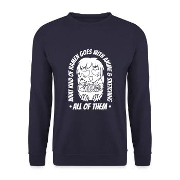 Anime Manga Anime Fille - Sweat-shirt Unisexe - marine - Devant - Alina (178cm) & Michal (187cm)