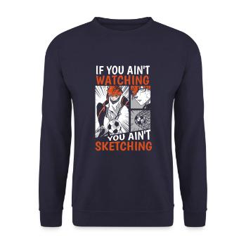 Anime Manga Anime Fille - Sweat-shirt Unisexe - marine - Devant - Alina (178cm) & Michal (187cm)
