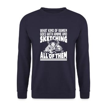 Anime Manga Anime Fille - Sweat-shirt Unisexe - marine - Devant - Alina (178cm) & Michal (187cm)