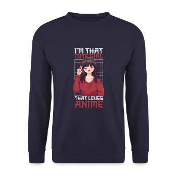 Anime Manga Anime Fille - Sweat-shirt Unisexe - marine - Devant - Alina (178cm) & Michal (187cm)