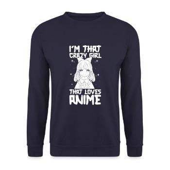 Anime Manga Anime Fille - Sweat-shirt Unisexe - marine - Devant - Alina (178cm) & Michal (187cm)