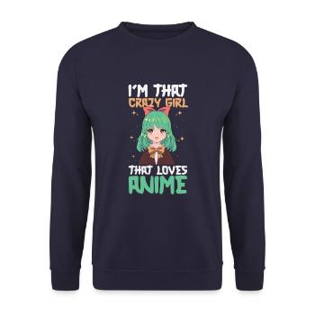 Anime Manga Anime Fille - Sweat-shirt Unisexe - marine - Devant - Alina (178cm) & Michal (187cm)