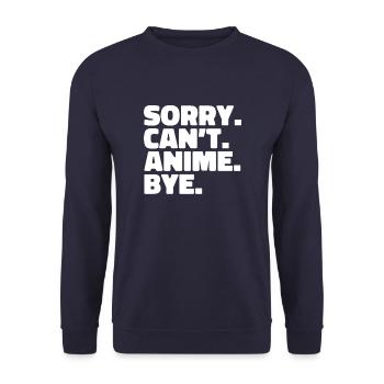 Anime Manga Anime Girl - Unisex Pullover - Navy - Vorne - Alina (178cm) & Michal (187cm)