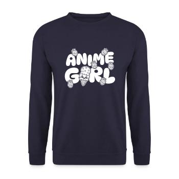 Anime Manga Anime Fille - Sweat-shirt Unisexe - marine - Devant - Alina (178cm) & Michal (187cm)