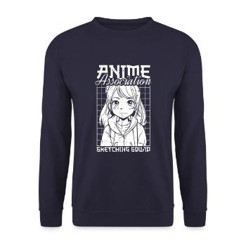Anime Manga Anime Fille - Sweat-shirt Unisexe - marine - Devant - Alina (178cm) & Michal (187cm)