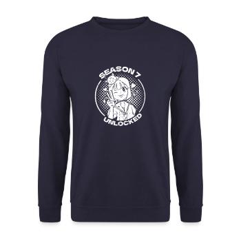 Anime Manga Anime Birthday Girl - Unisex Sweatshirt - navy - Front - Alina (178cm) & Michal (187cm)