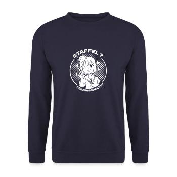 Anime Manga Anime Birthday Girl - Unisex Sweatshirt - navy - Front - Alina (178cm) & Michal (187cm)