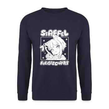Anime Manga Anime Birthday Girl - Unisex Sweatshirt - navy - Front - Alina (178cm) & Michal (187cm)