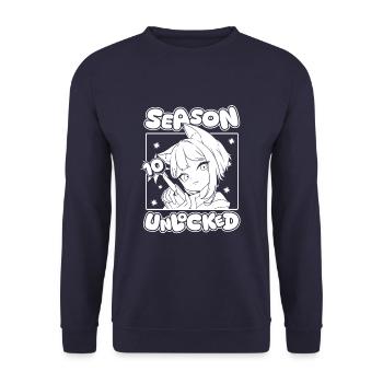Anime Manga Anime Birthday Girl - Unisex Sweatshirt - navy - Front - Alina (178cm) & Michal (187cm)