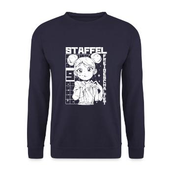 Anime Manga Anime Birthday Girl - Unisex Sweatshirt - navy - Front - Alina (178cm) & Michal (187cm)
