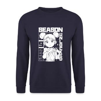 Anime Manga Anime Birthday Girl - Unisex Sweatshirt - navy - Front - Alina (178cm) & Michal (187cm)