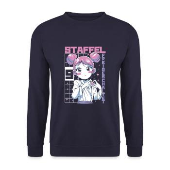Anime Manga Anime Birthday Girl - Unisex Sweatshirt - navy - Front - Alina (178cm) & Michal (187cm)