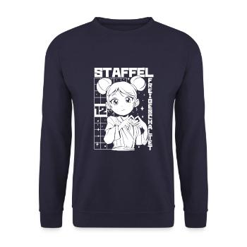 Anime Manga Anime Birthday Girl - Unisex Sweatshirt - navy - Front - Alina (178cm) & Michal (187cm)