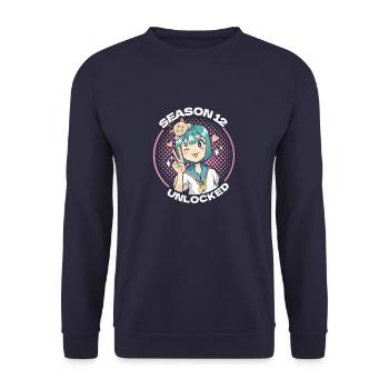 Anime Manga Anime Birthday Girl - Unisex Sweatshirt - navy - Front - Alina (178cm) & Michal (187cm)