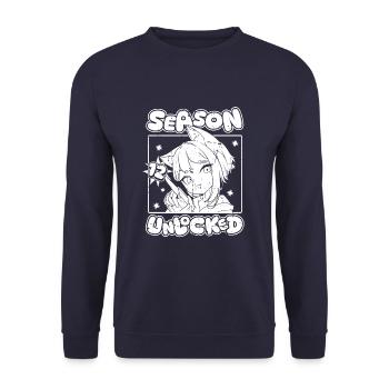 Anime Manga Anime Birthday Girl - Unisex Sweatshirt - navy - Front - Alina (178cm) & Michal (187cm)