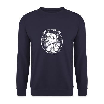 Anime Manga Anime Birthday Girl - Unisex Sweatshirt - navy - Front - Alina (178cm) & Michal (187cm)