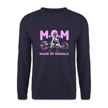 Weightlifting Weightlifting Mom - Unisex Sweatshirt - navy - Front - Alina (178cm) & Michal (187cm)