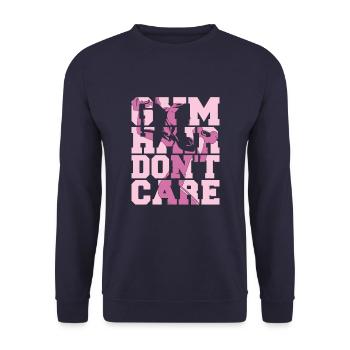 Weightlifting Weightlifting Hair - Unisex Sweatshirt - navy - Front - Alina (178cm) & Michal (187cm)