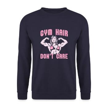 Haltérophilie Haltérophilie Cheveux - Sweat-shirt Unisexe - marine - Devant - Alina (178cm) & Michal (187cm)