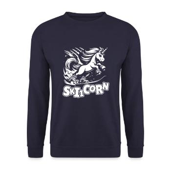 Ski Après-Ski Unicorn Skiicorn - Sweat-shirt Unisexe - marine - Devant - Alina (178cm) & Michal (187cm)