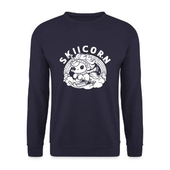 Ski Après-Ski Unicorn Skiicorn - Sweat-shirt Unisexe - marine - Devant - Alina (178cm) & Michal (187cm)
