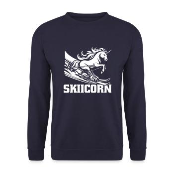 Ski Après-Ski Unicorn Skiicorn - Sweat-shirt Unisexe - marine - Devant - Alina (178cm) & Michal (187cm)