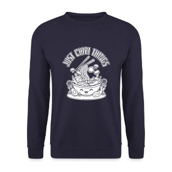 Anime Manga Chibi - Unisex Sweatshirt - navy - Front - Alina (178cm) & Michal (187cm)