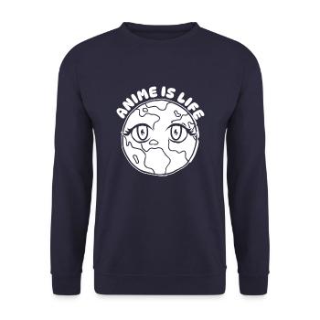 Anime Manga Vie Terre - Sweat-shirt Unisexe - marine - Devant - Alina (178cm) & Michal (187cm)