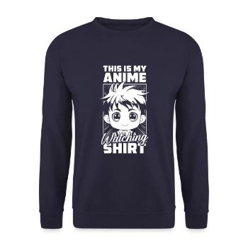 Anime Manga - Unisex Sweatshirt - navy - Front - Alina (178cm) & Michal (187cm)