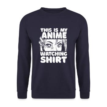 Anime Manga - Unisex Sweatshirt - navy - Front - Alina (178cm) & Michal (187cm)