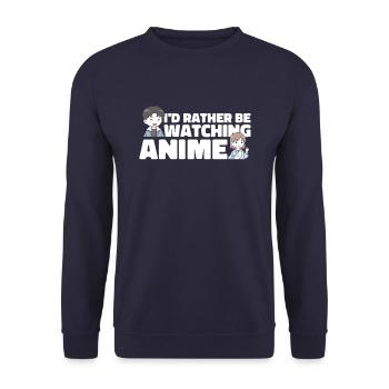 Anime Manga - Unisex Sweatshirt - navy - Front - Alina (178cm) & Michal (187cm)