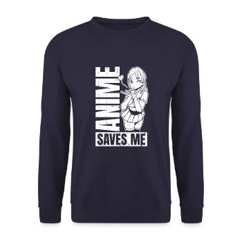Colliers Anime Manga - Sweat-shirt Unisexe - marine - Devant - Alina (178cm) & Michal (187cm)