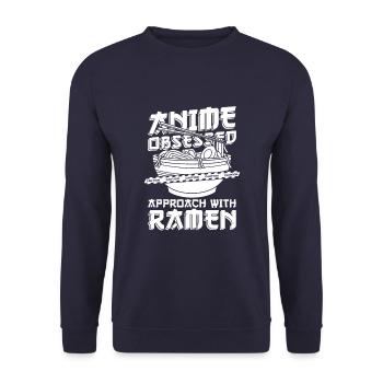 Bol de Ramen Manga Anime - Sweat-shirt Unisexe - marine - Devant - Alina (178cm) & Michal (187cm)
