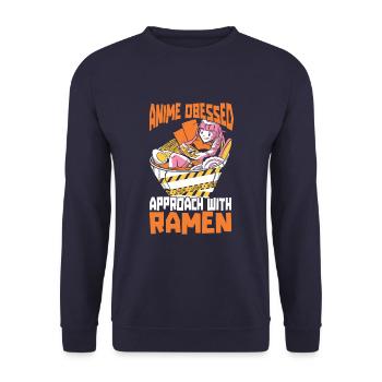 Bol de Ramen Manga Anime - Sweat-shirt Unisexe - marine - Devant - Alina (178cm) & Michal (187cm)