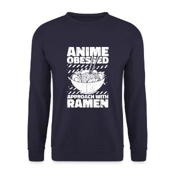 Bol de Ramen Manga Anime - Sweat-shirt Unisexe - marine - Devant - Alina (178cm) & Michal (187cm)