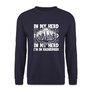 Anime Manga Tokyo - Sweat-shirt Unisexe - marine - Devant - Alina (178cm) & Michal (187cm)