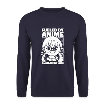 Anime Manga - Unisex Sweatshirt - navy - Front - Alina (178cm) & Michal (187cm)