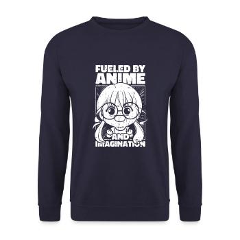 Anime Manga - Unisex Sweatshirt - navy - Front - Alina (178cm) & Michal (187cm)