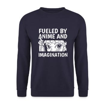 Anime Manga - Unisex Sweatshirt - navy - Front - Alina (178cm) & Michal (187cm)